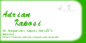 adrian kaposi business card